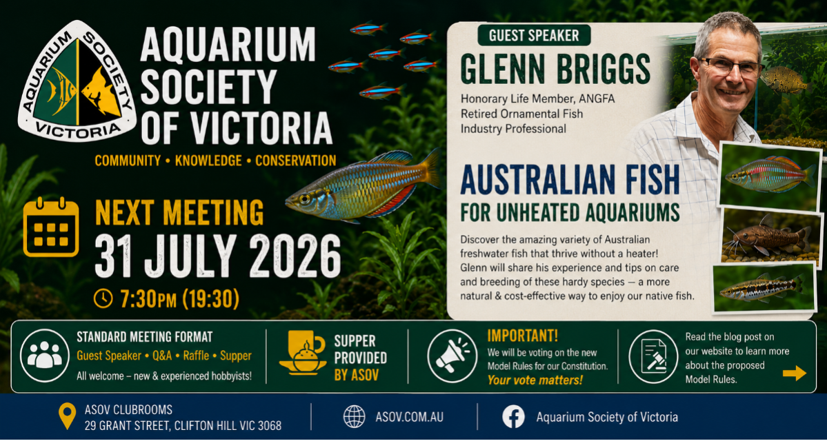 ASOV - Special General Meeting - Glenn Briggs - Cold Water Natives & Special Resolution